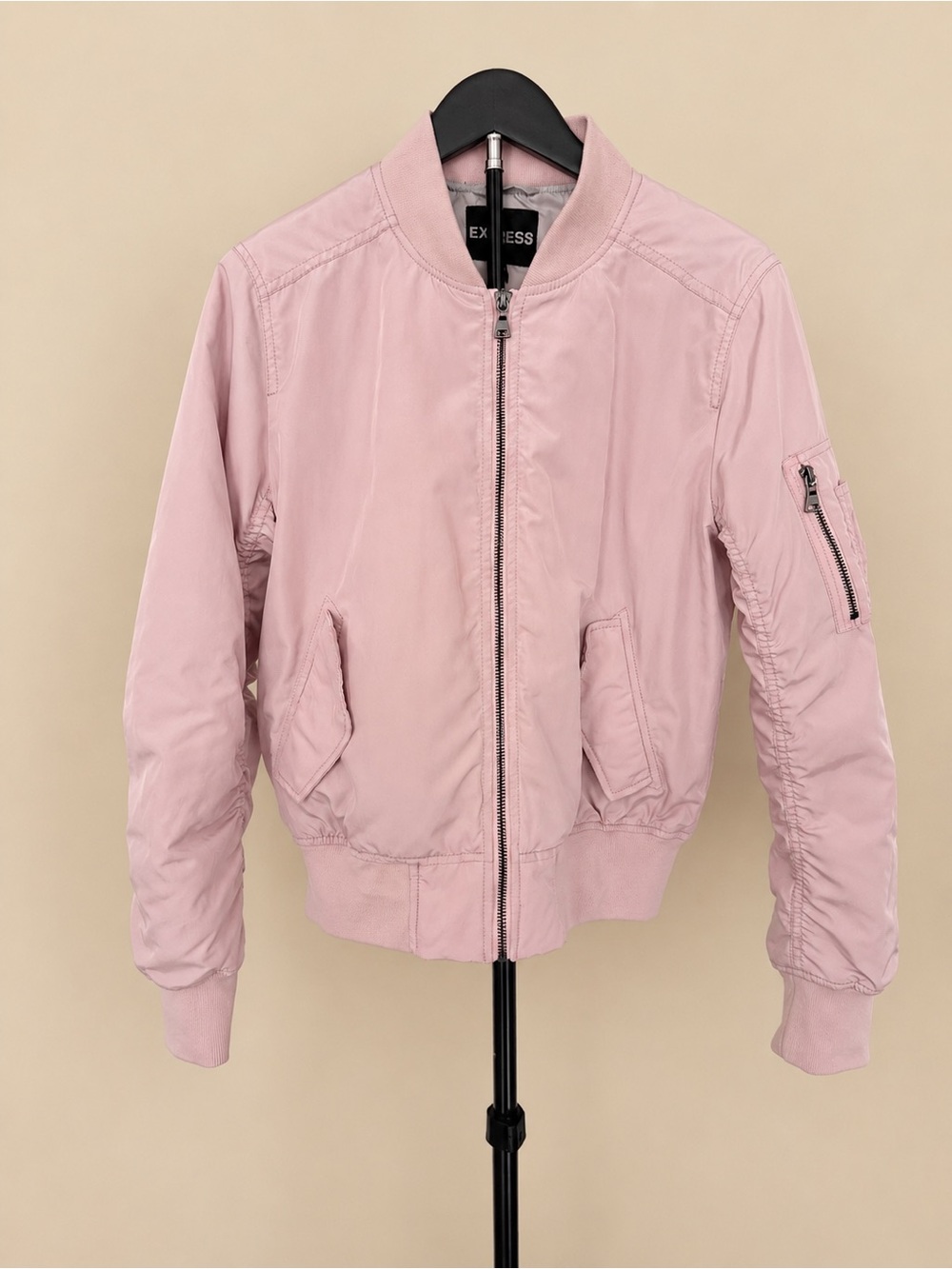 Express Light Pink Bomber Jacket